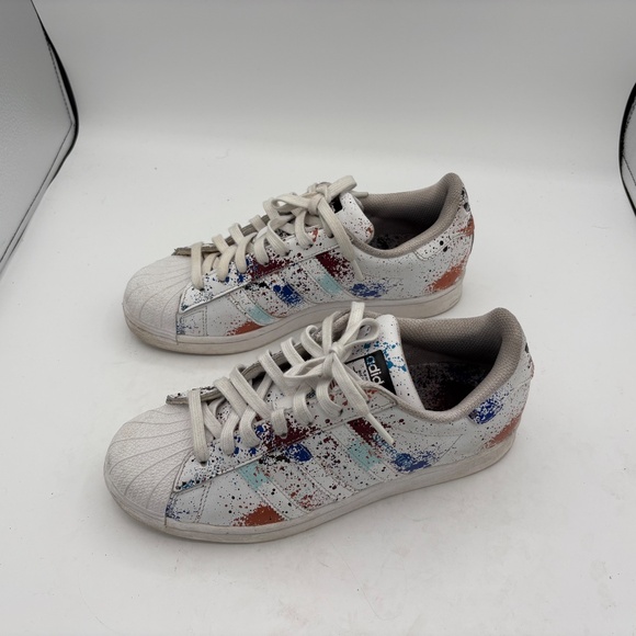 Adidas Superstar J Sprayed ID9807 White/Multicolor Size 7 Kids - Picture 7 of 11